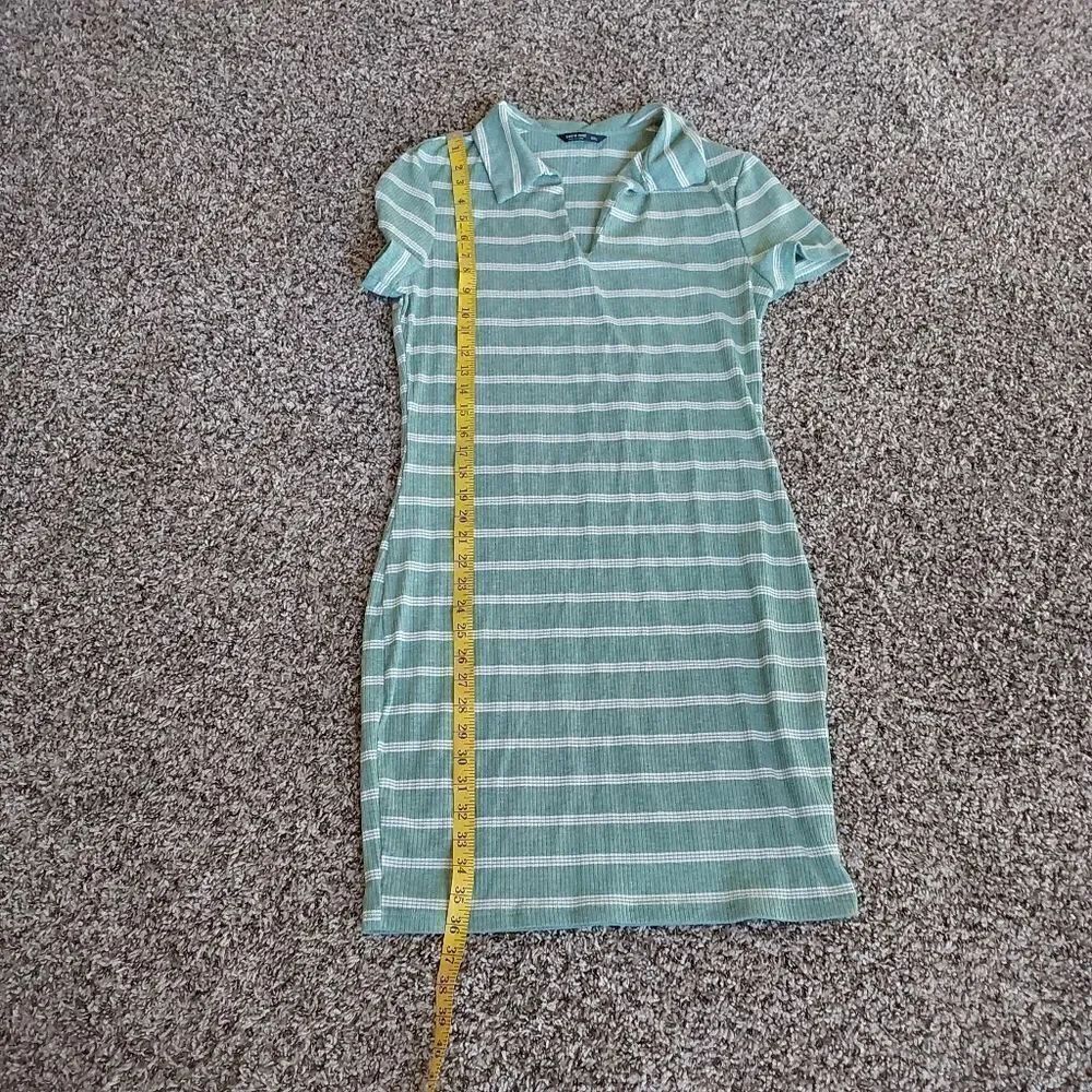 Shein Curve Dress Size 0XL Green with stripes - Picture 9 of 9